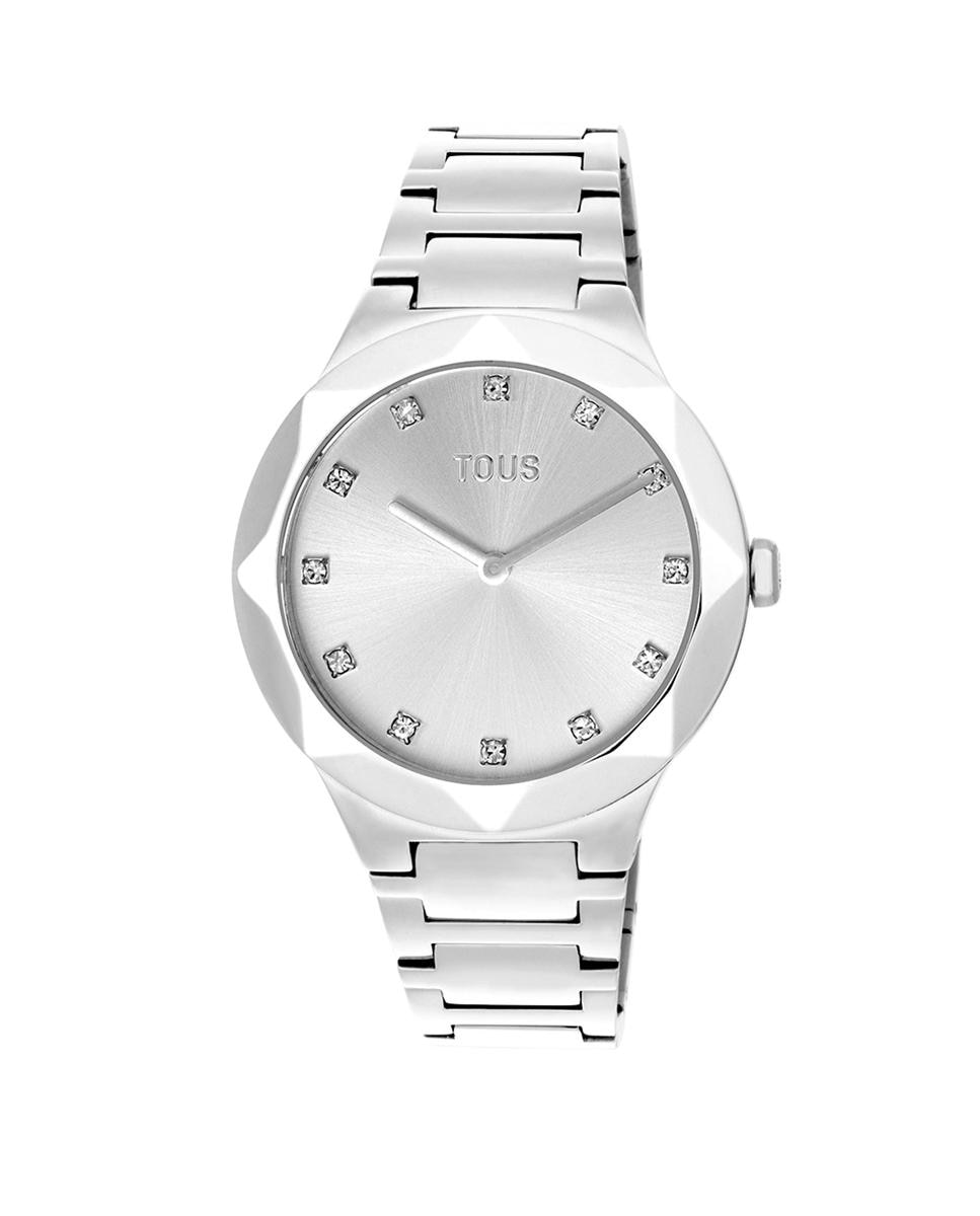 Круглые аналоговые женские часы Karat со стальным браслетом Tous, серебро цифровые женские часы d logo со стальным браслетом tous серебро
