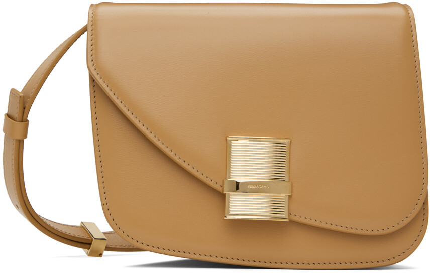 

Маленькая светло-коричневая сумка через плечо Fiamma Ferragamo