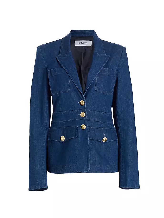 

Джинсовая куртка Keith в стиле милитари Derek Lam 10 Crosby, цвет dark wash, Хаки