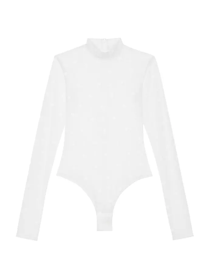 

Прозрачное жаккардовое боди Givenchy, белый