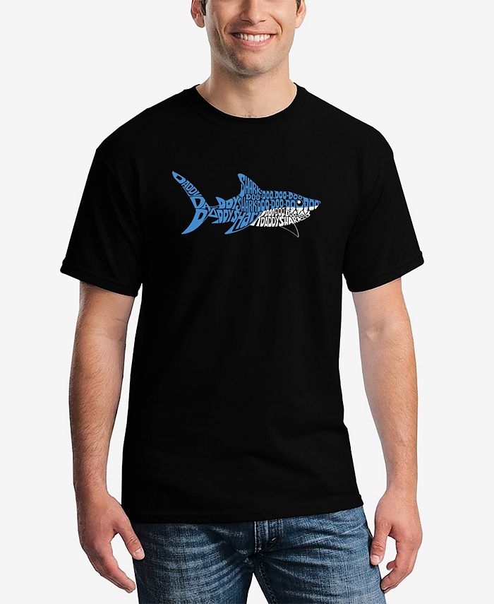 Мужская футболка Daddy Shark Word Art с коротким рукавом LA Pop Art, черный мужская футболка с коротким рукавом k pop word art la pop art черный