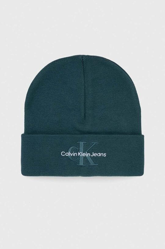

Хлопковая шапка Calvin Klein Jeans, зеленый
