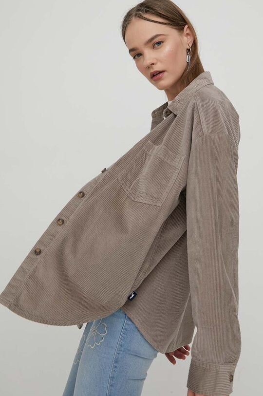 

Компания Холлистер хлопчатобумажную рубашку Hollister Co., бежевый