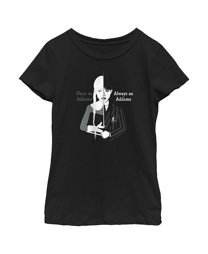 

Футболка Girl's Wednesday Always a Addams Child Netflix, черный