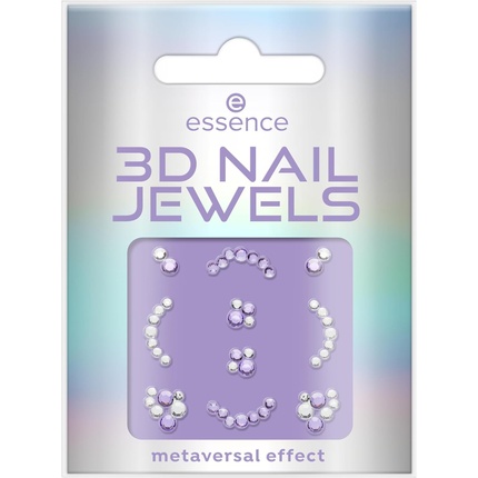 Essence 3D Nail Jewels Фиолетовые наклейки для ногтей 10шт.