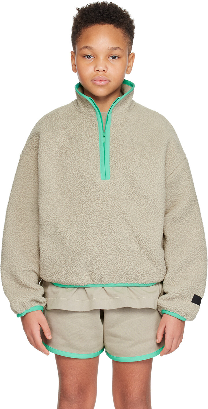 

Детская серая куртка с молнией до половины Fear Of God Essentials