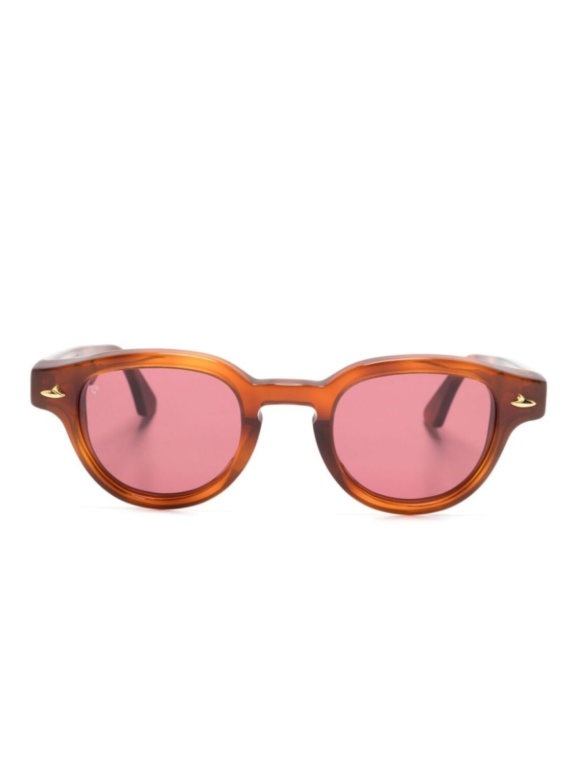 

Солнцезащитные очки Sestini Eyewear Sei e Mezzo в круглой оправе, оранжевый