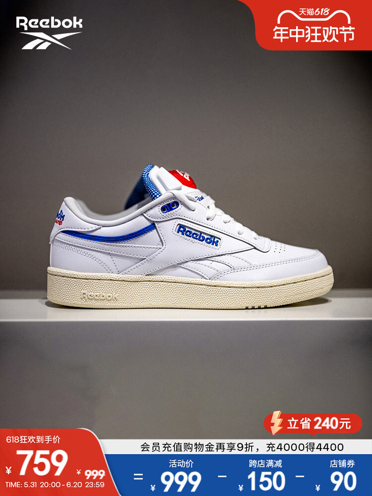 

Кроссовки Reebok Club C Revenge Pump, белый / синий