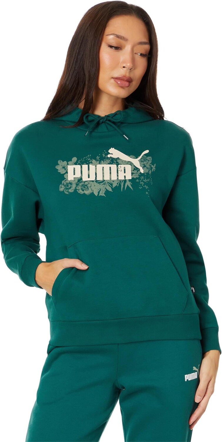 

Пуловер с капюшоном Essentials+ Floral Vibes PUMA, цвет Malachite