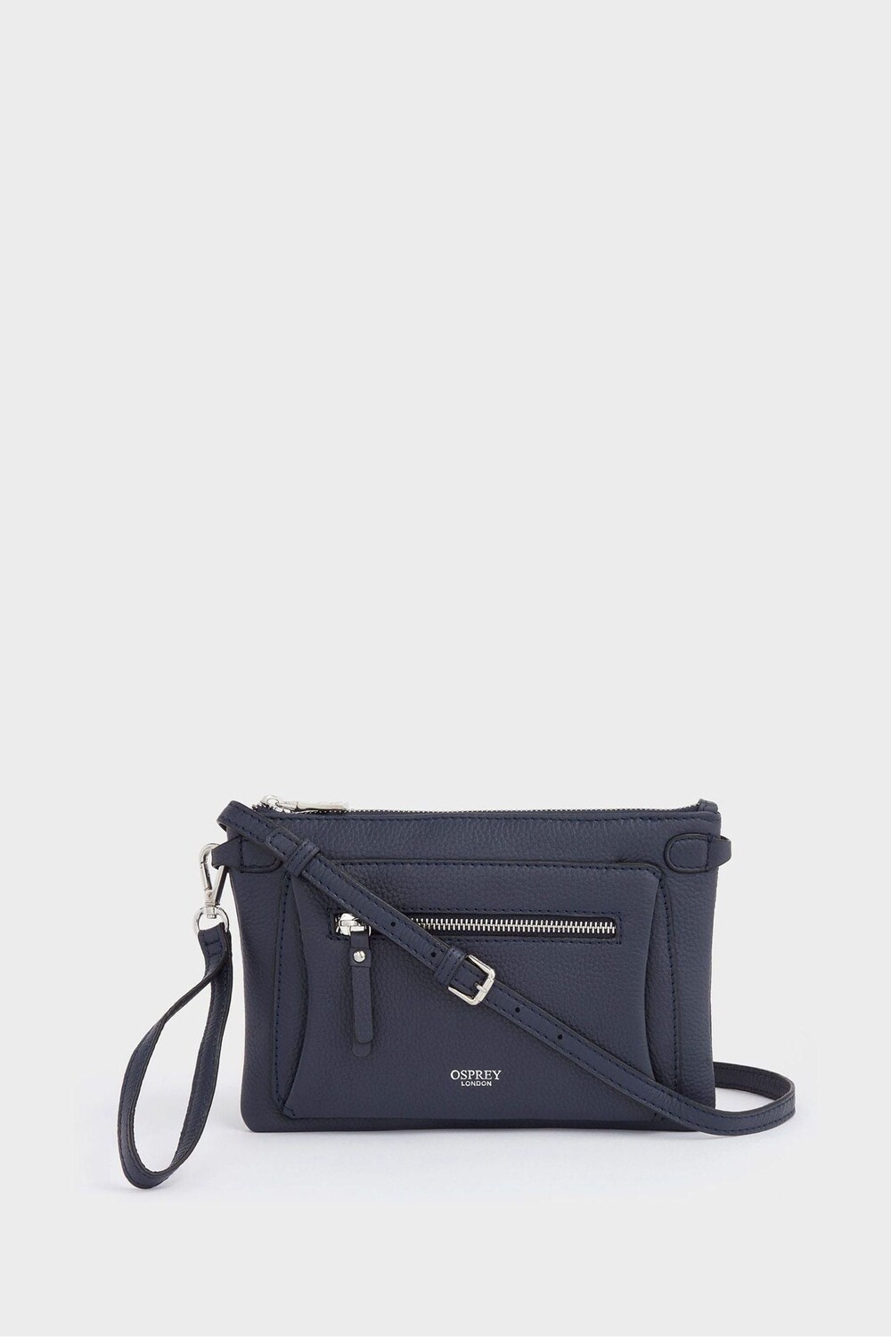 

Кошелек из рубиновой кожи на длинном ремешке Osprey London, синий
