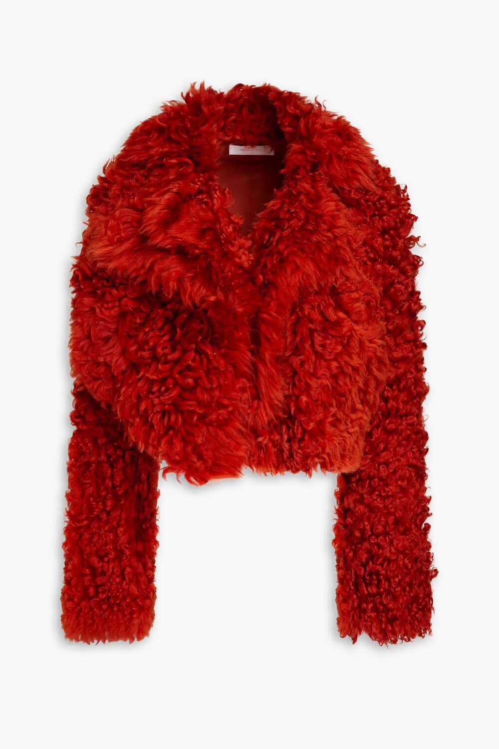 

Драпированная куртка из овчины Helmut Lang, кирпич