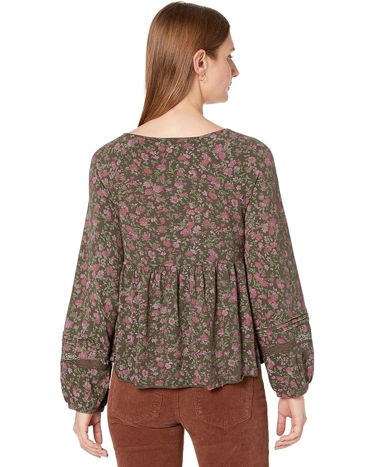 

Топ Lucky Brand Textured Babydoll Top, цвет Purple Multi