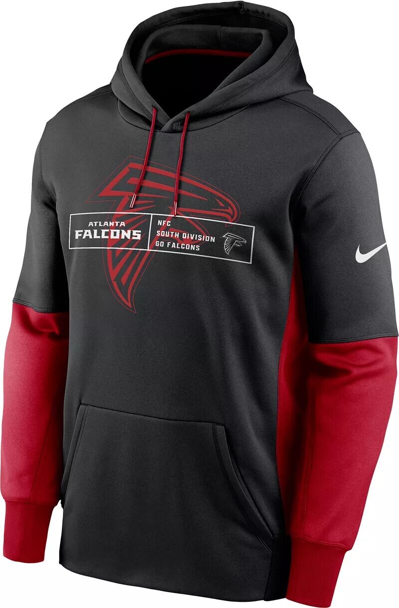 

Мужская черная толстовка с капюшоном Nike Atlanta Falcons Overlap Club