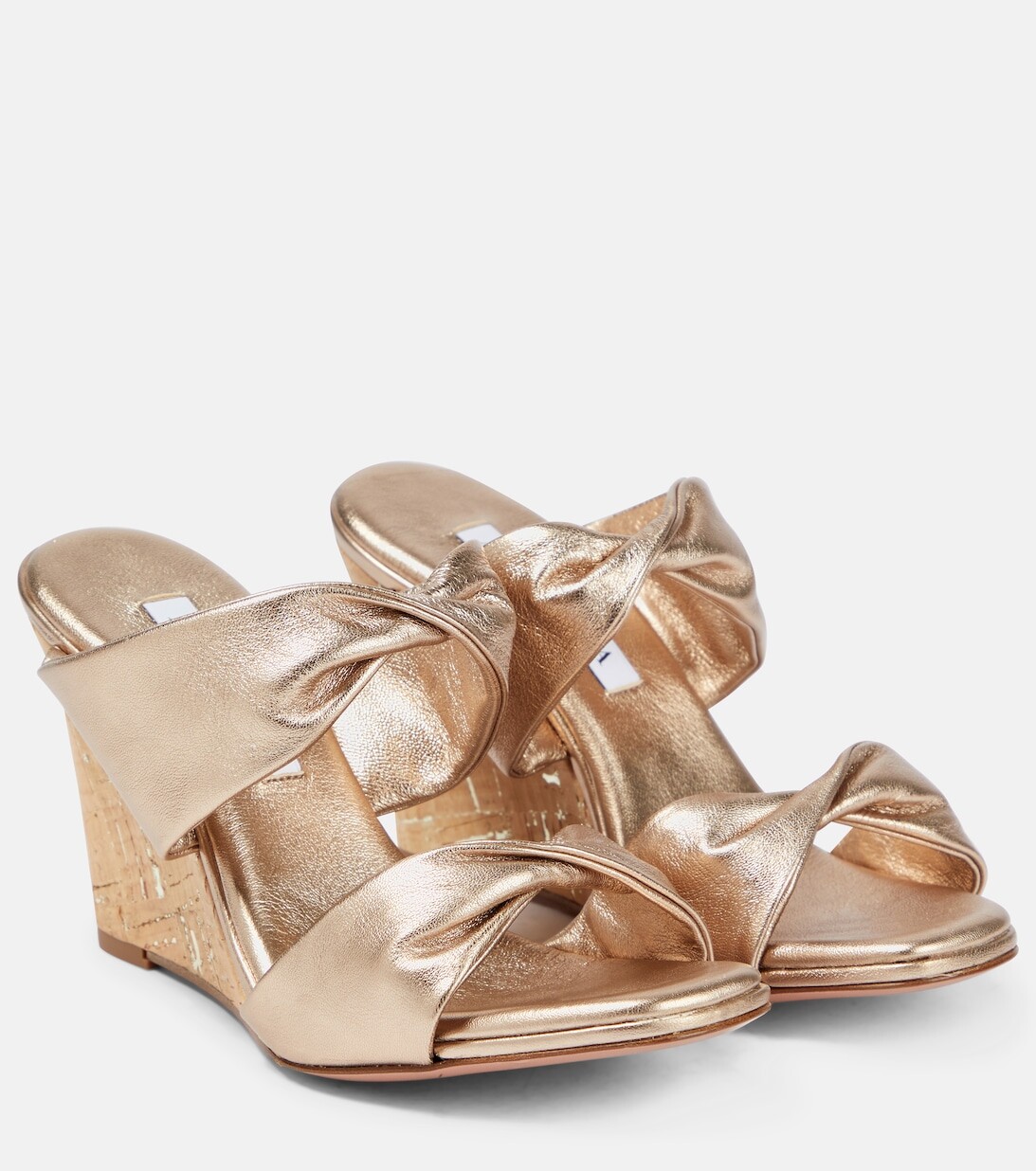 

Кожаные туфли на танкетке Twist Aquazzura, коричневый