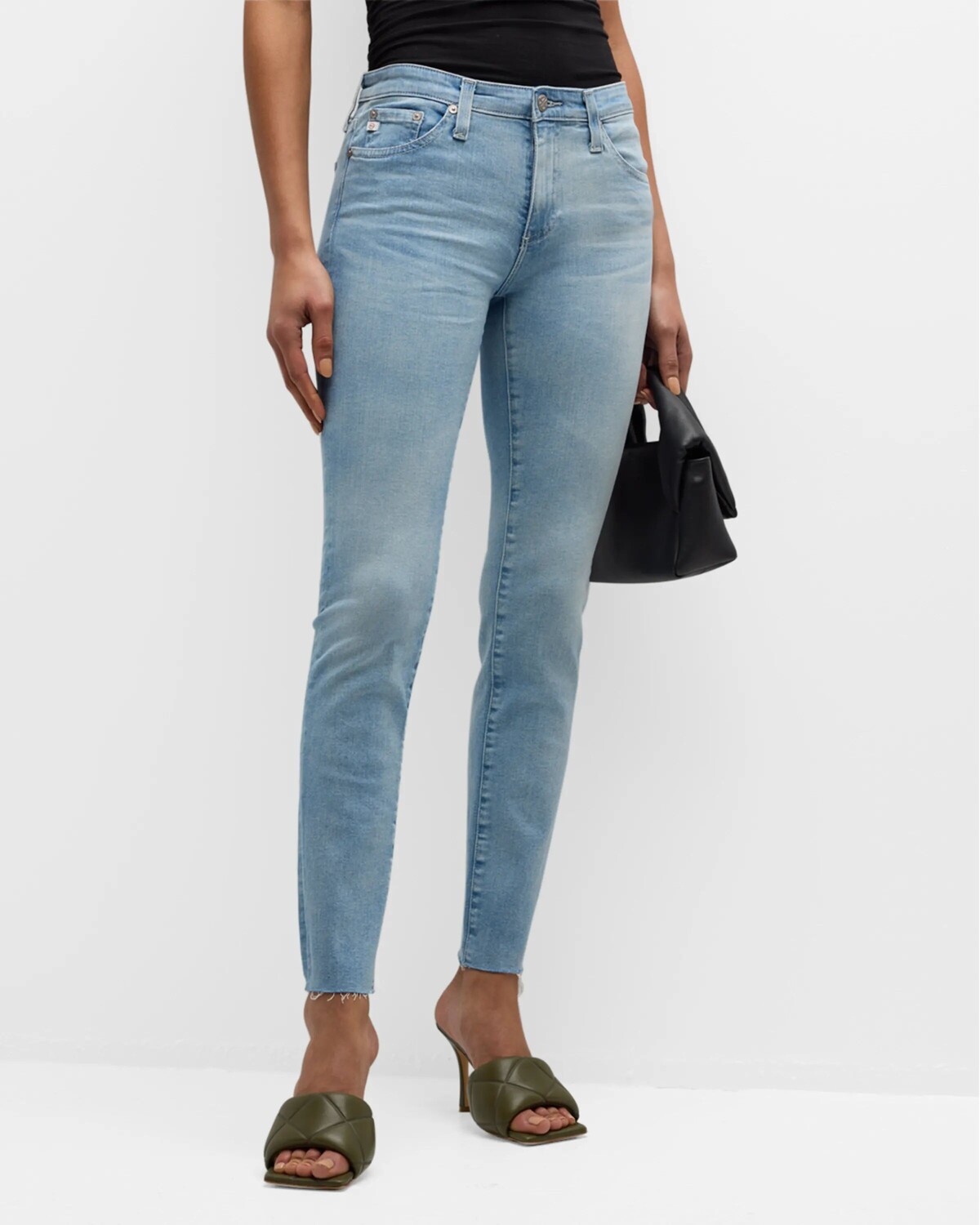 

Отличные джинсы скинни до щиколотки AG Jeans, цвет 24 Years Looking Glass