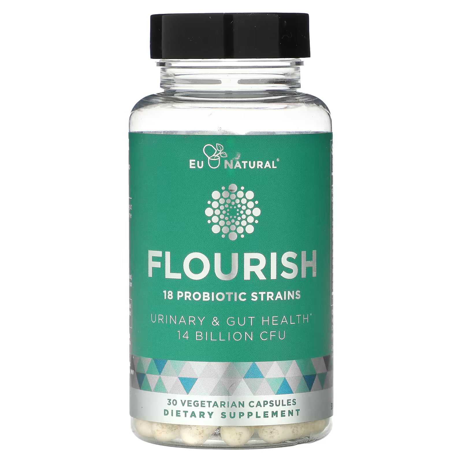 Пищевая добавка Eu Natural Flourish для здоровья мочевыделительной системы и кишечника, 30 вегетарианских капсул