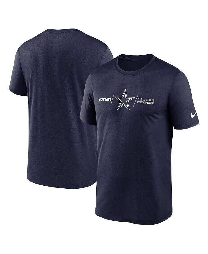 

Мужская темно-синяя футболка Dallas Cowboys Horizontal Lockup Legend Performance Nike, синий