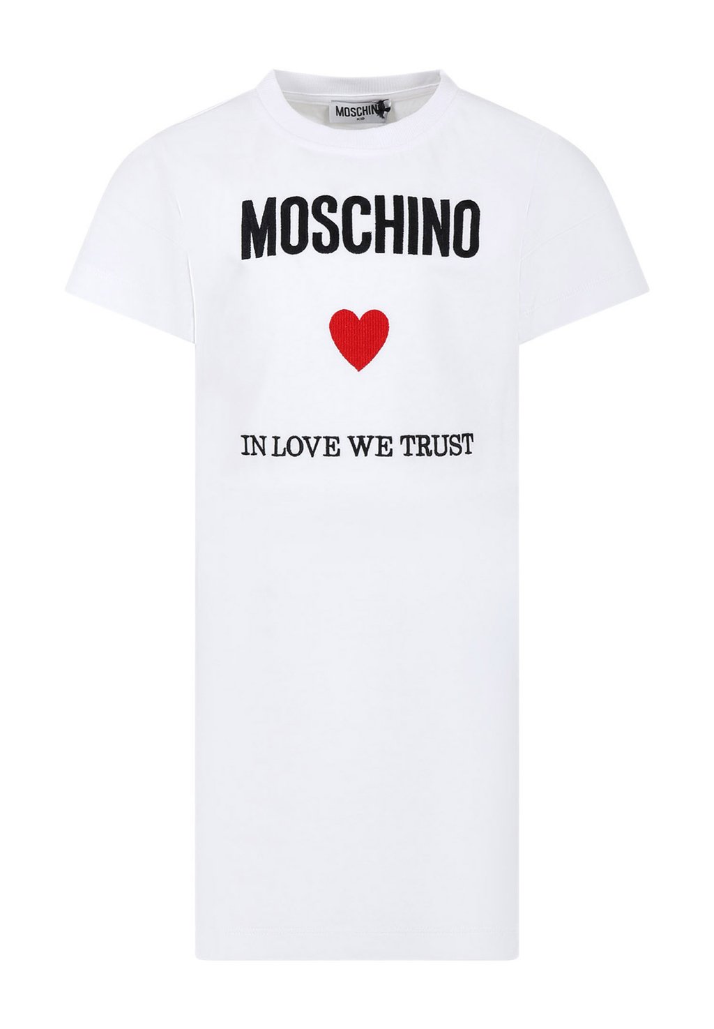 

Платье из джерси MOSCHINO, белое