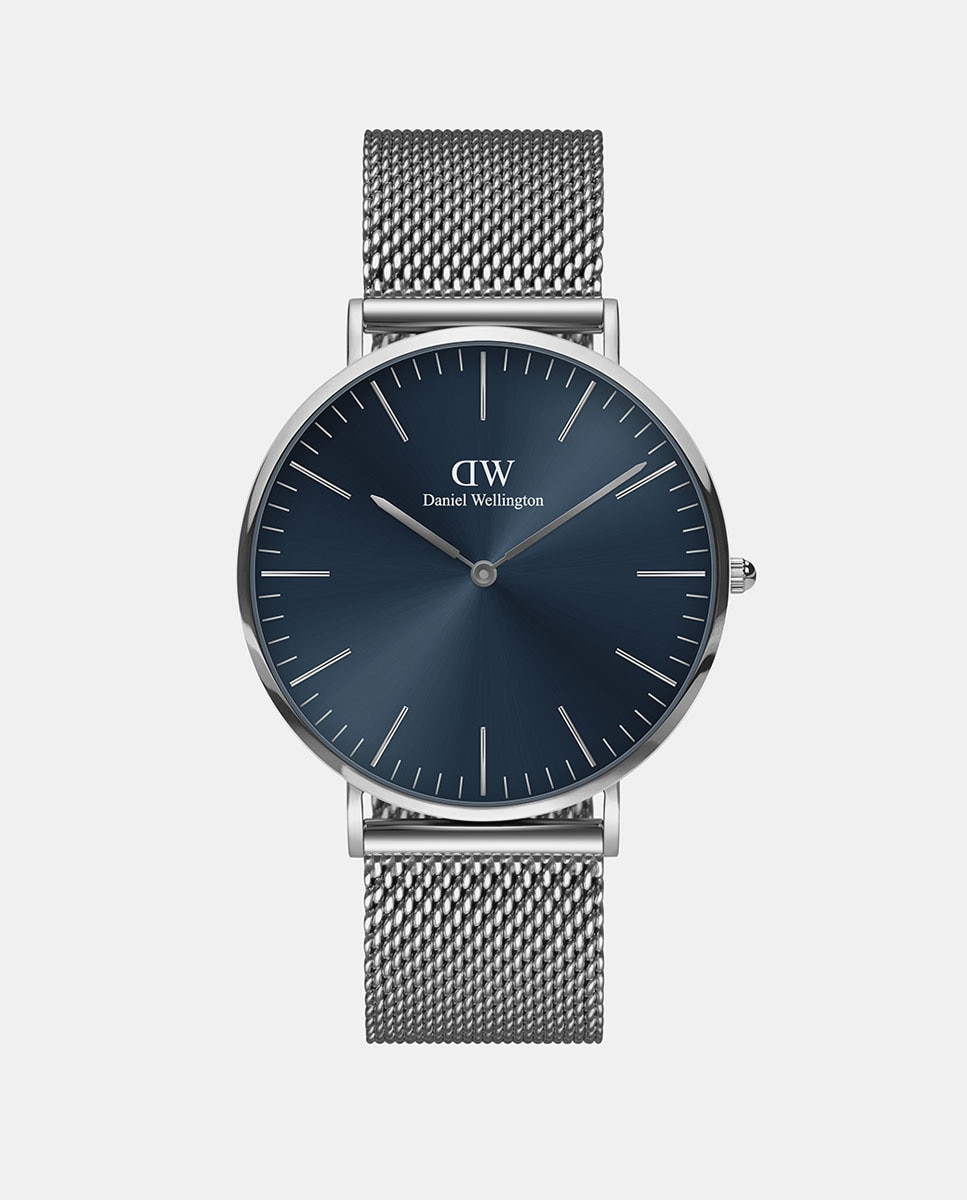 цена Classic Revival DW00100628 мужские часы со стальной сеткой Daniel Wellington, серебро
