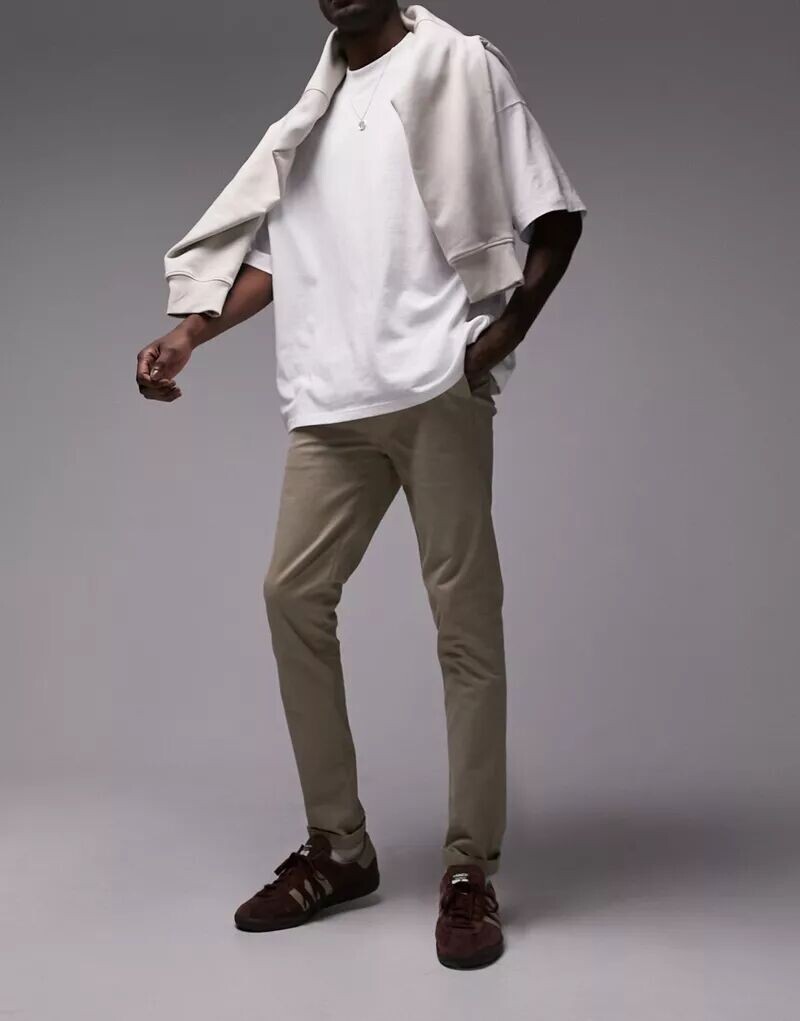 

Черные брюки чиносы узкого кроя Topman