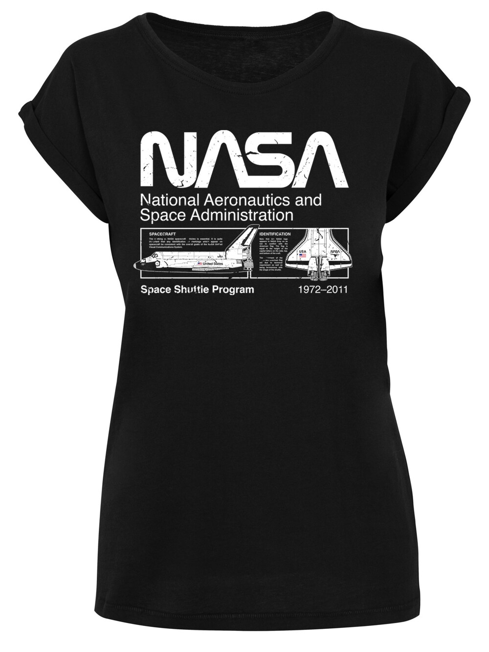 Рубашка F4Nt4Stic NASA Classic Space Shuttle Black, черный цена и фото