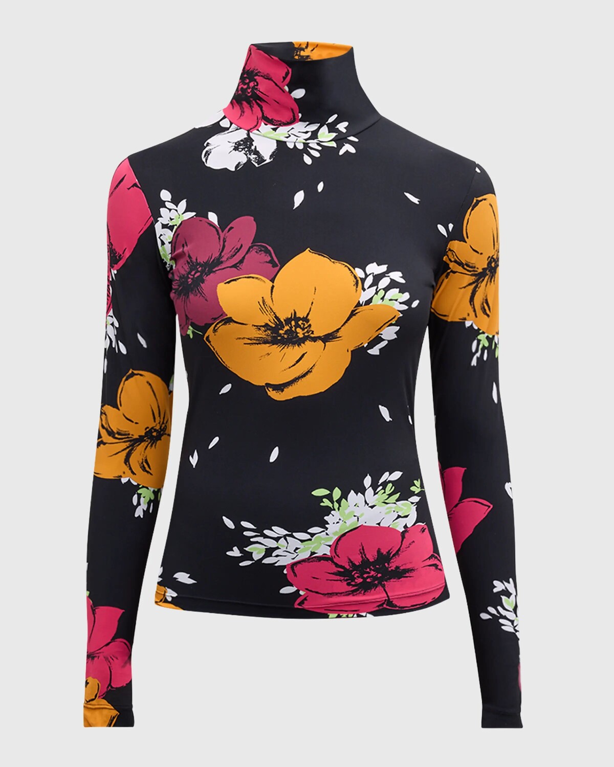 

Водолазка с цветочным принтом Moschino Jeans, цвет Multi Black