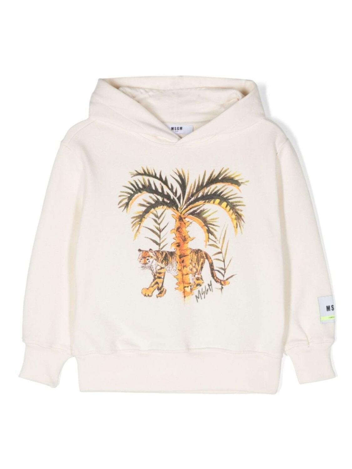 

MSGM Kids худи с принтом, белый