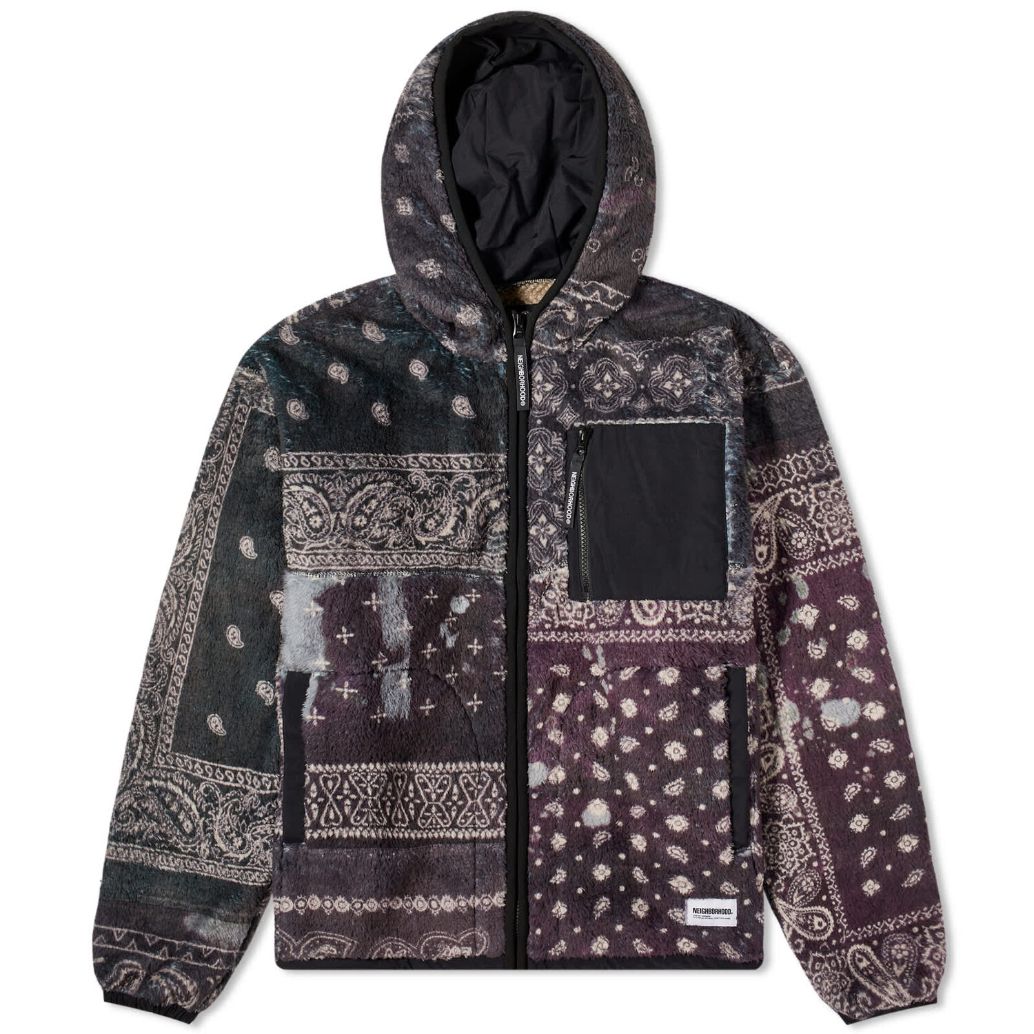 

Куртка Neighborhood Bandana Pattern Fleece, черный