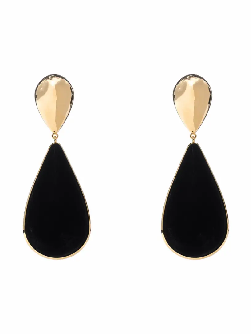 

Бархатные серьги-клипсы HOURGLASS Saint Laurent, мультиколор