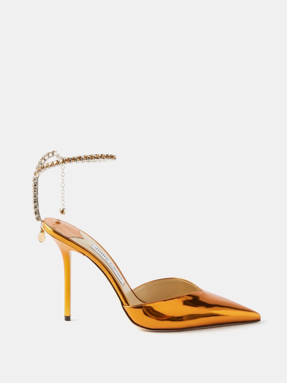 

Туфли saeda 100 из зеркальной кожи Jimmy Choo, коричневый