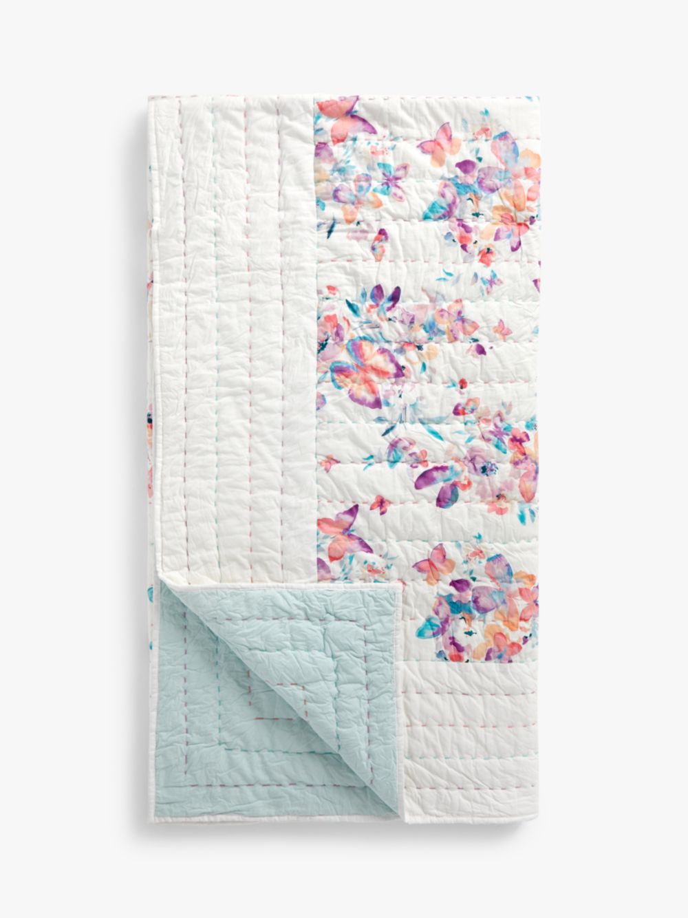 Стеганое одеяло с бабочками John Lewis, разноцветное