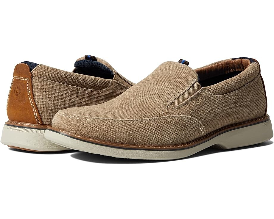

Лоферы Nunn Bush Otto Plain Toe Slip-On, цвет Stone