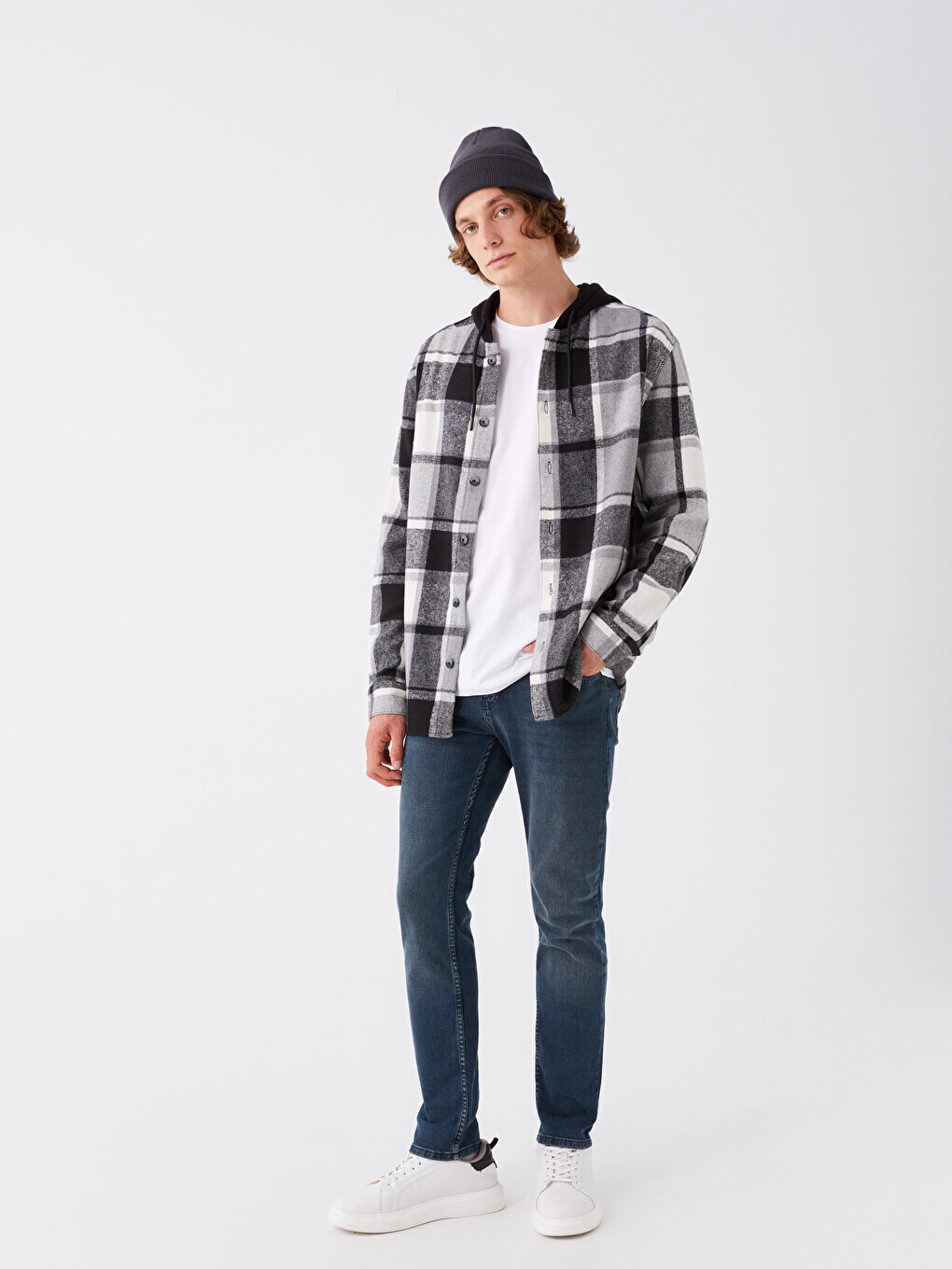 

750 Тонкие мужские джинсовые брюки Slim Fit LCW Jeans, зеленое родео, Зеленый