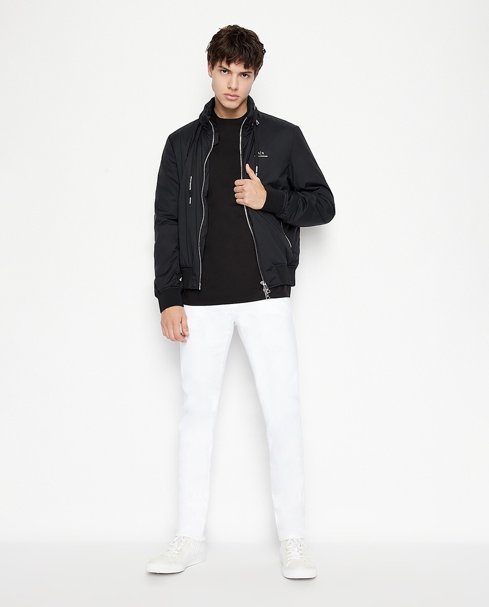 

Узкие белые мужские джинсы Armani Exchange, темно-синий