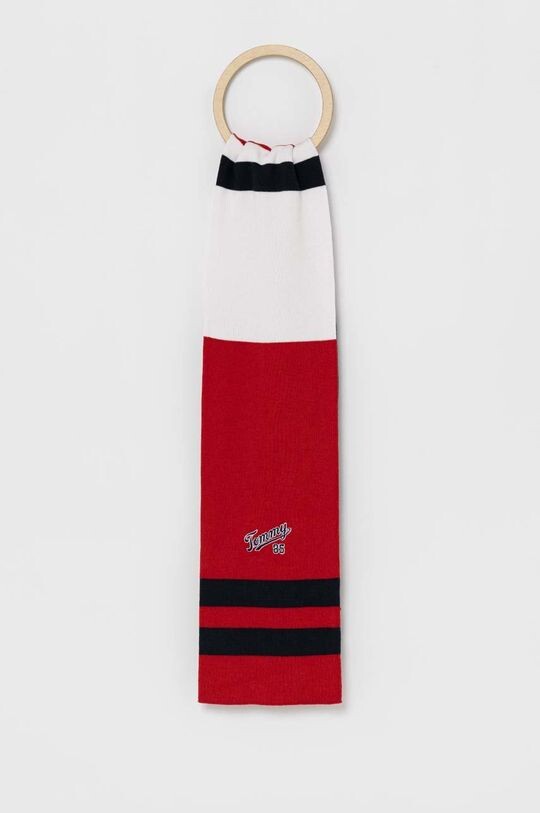 

Детский хлопковый шарф Tommy Hilfiger, красный