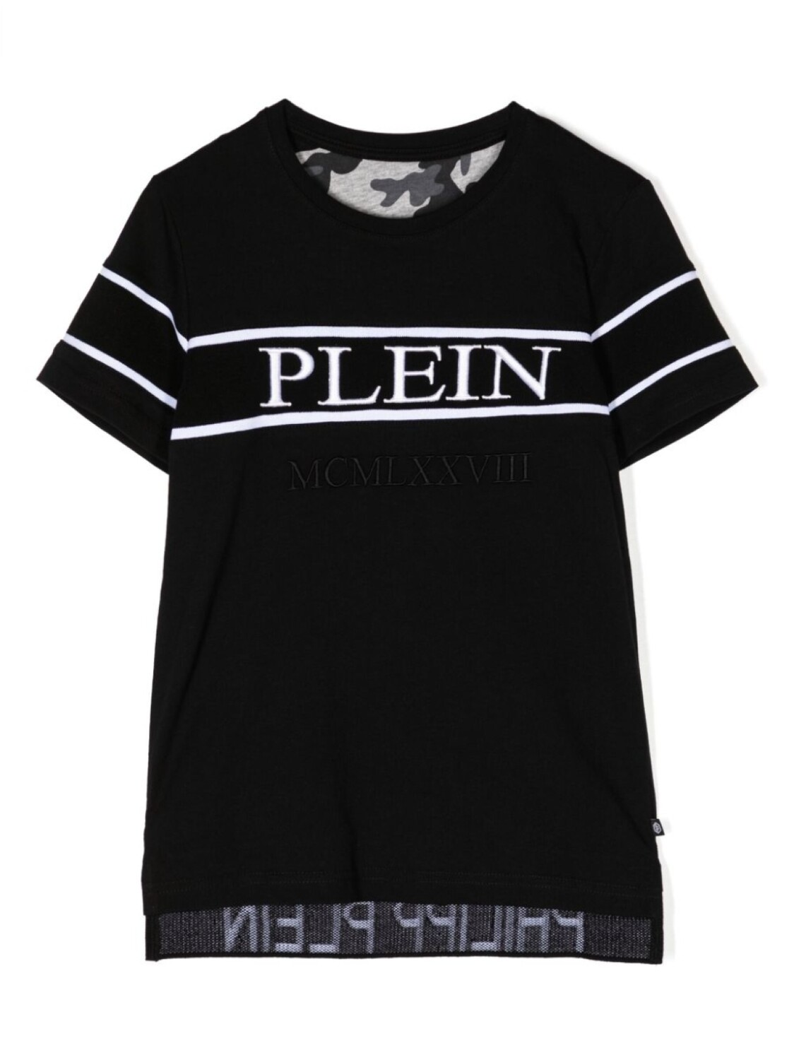 

Футболка с вышитым логотипом Philipp Plein Junior, черный