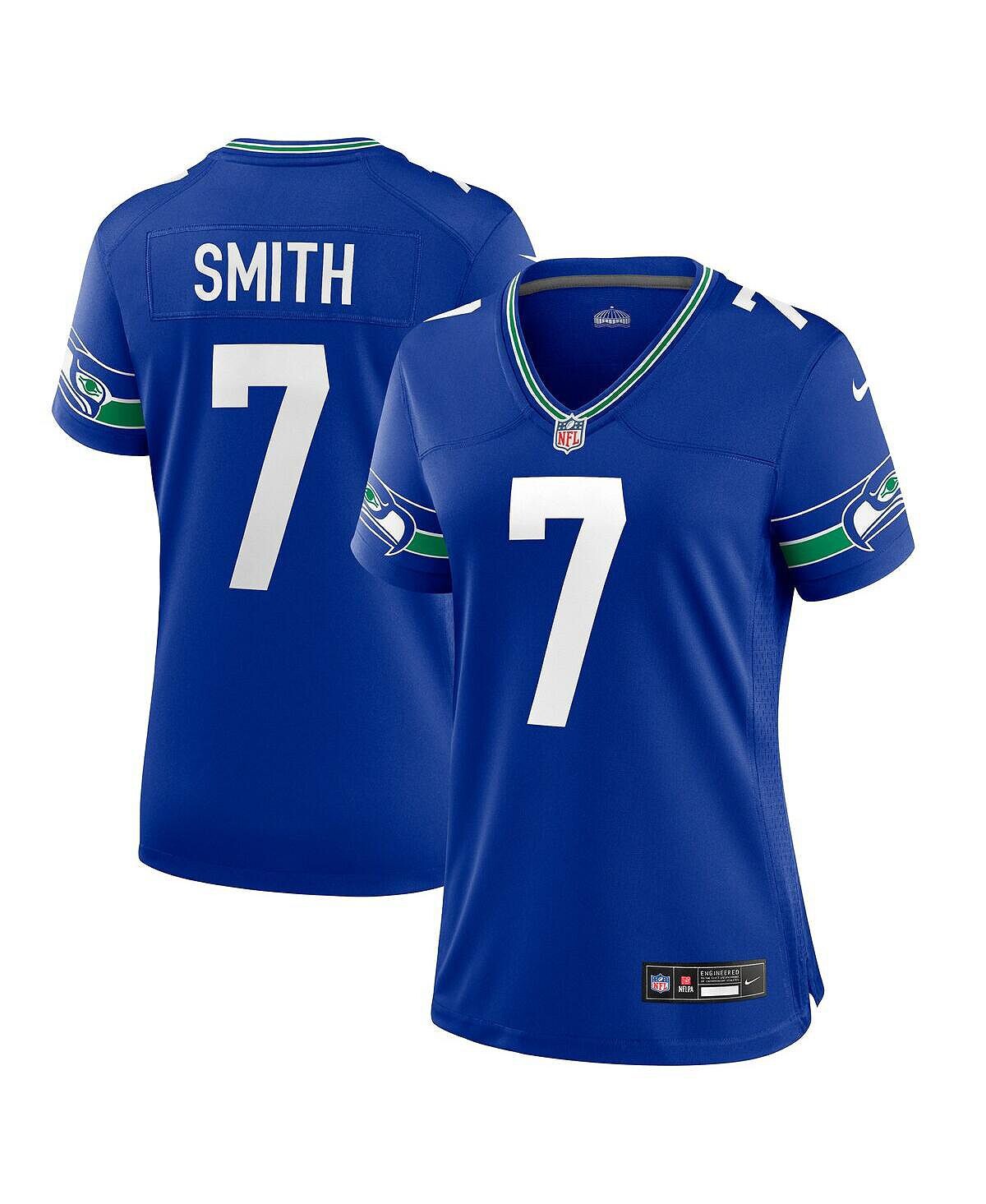 

Женское игровое джерси Geno Smith Royal Seattle Seahawks Throwback Player Nike
