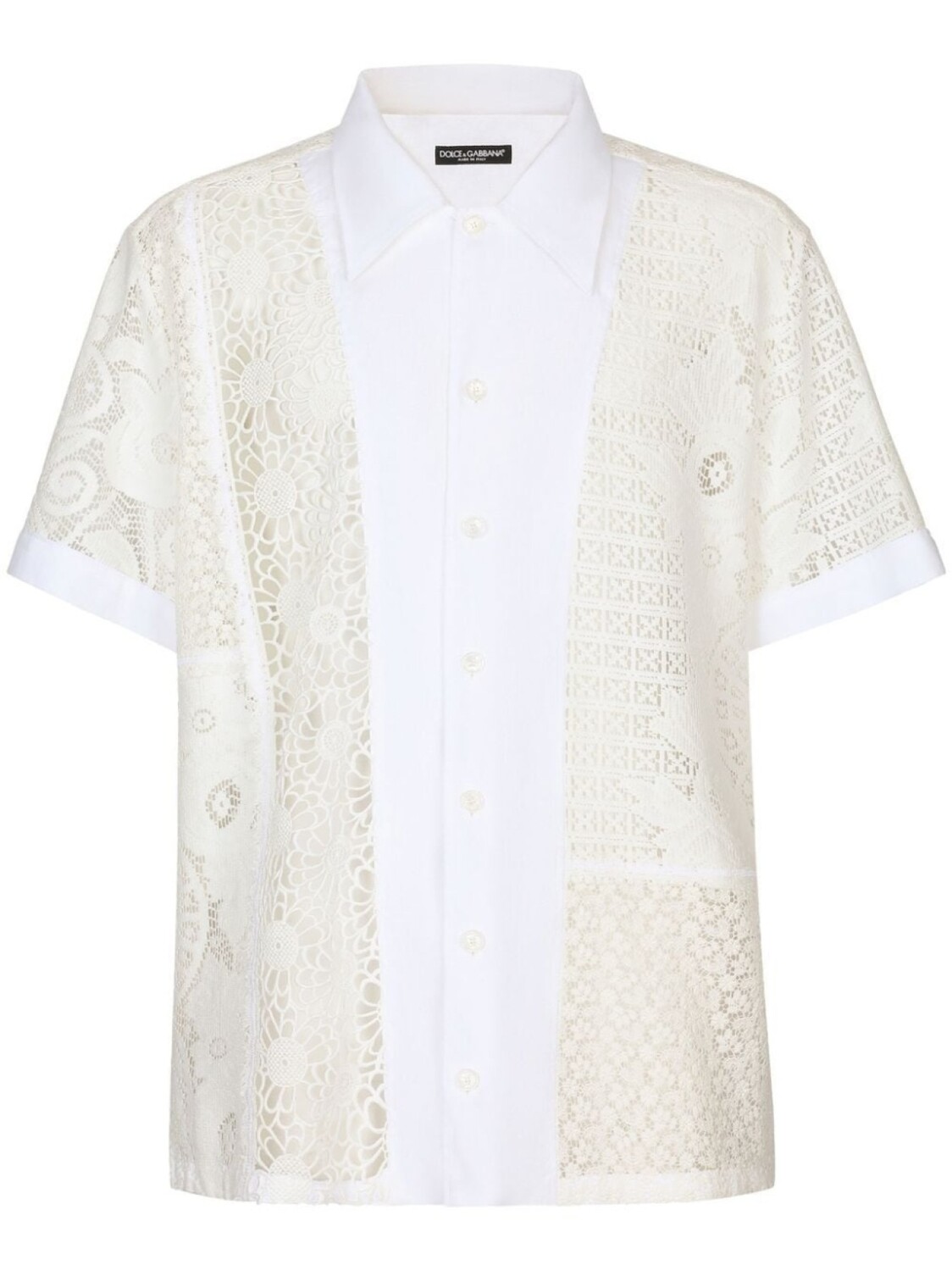 

Dolce & Gabbana рубашка с кружевными вставками, белый