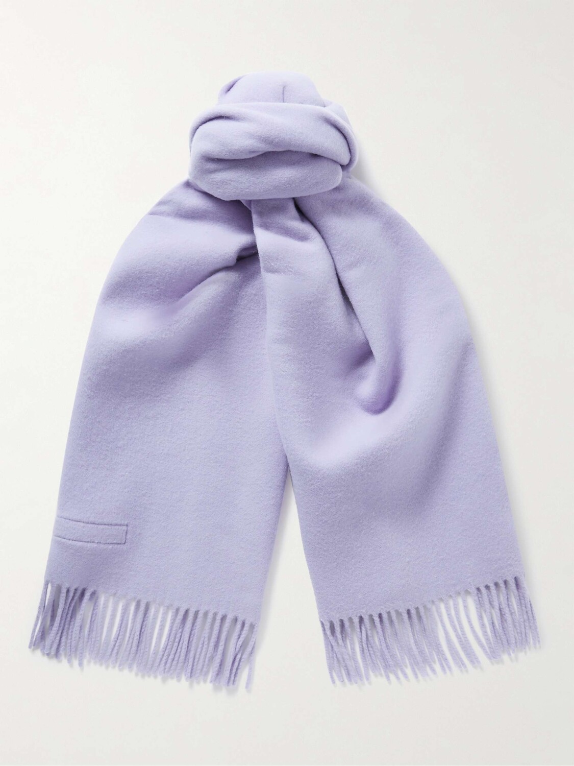

Шерстяной шарф Vesta с бахромой ACNE STUDIOS, фиолетовый