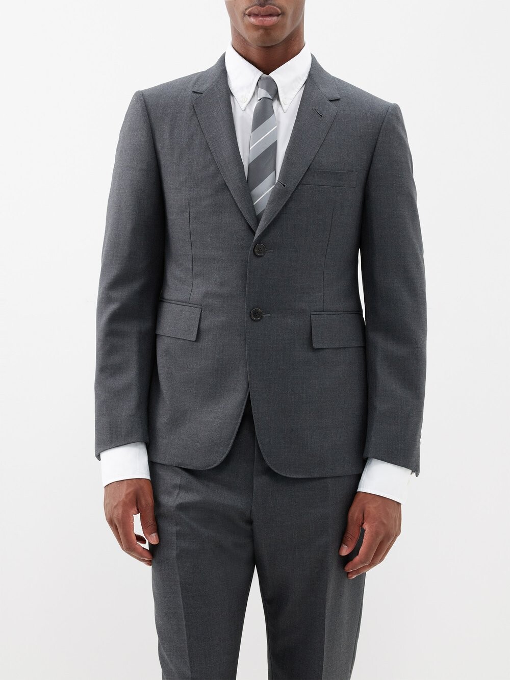 

Куртка super 120s из шерстяного твила Thom Browne, серый