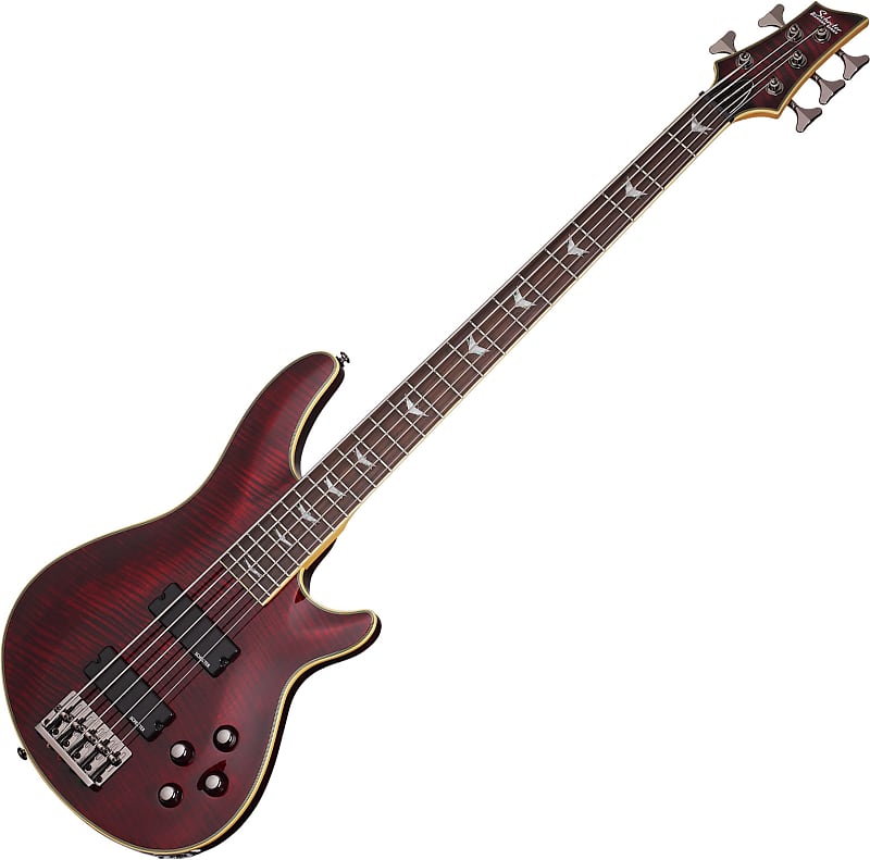 цена Басс гитара Schecter Omen Extreme-5 Electric Bass in Black Cherry Finish