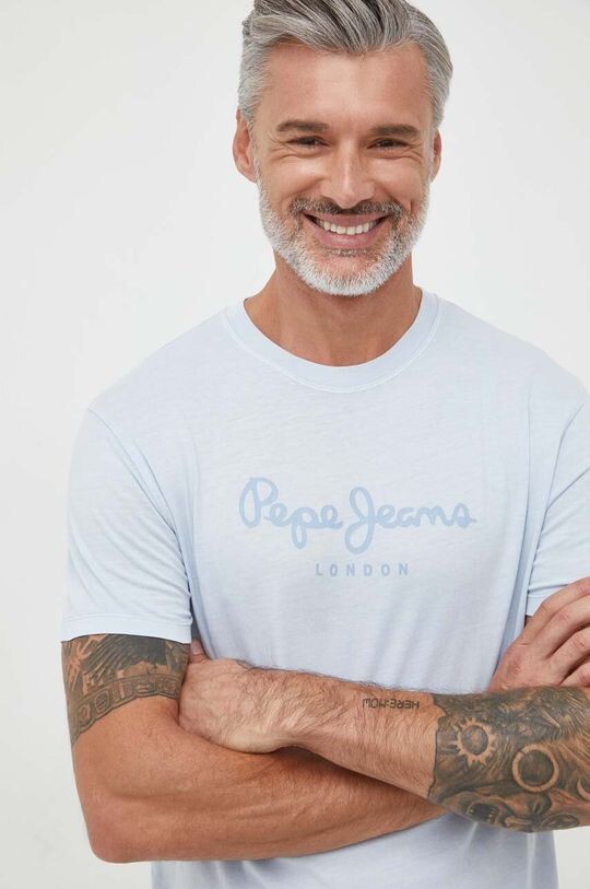 

Хлопковая футболка JAYDEN Pepe Jeans, синий