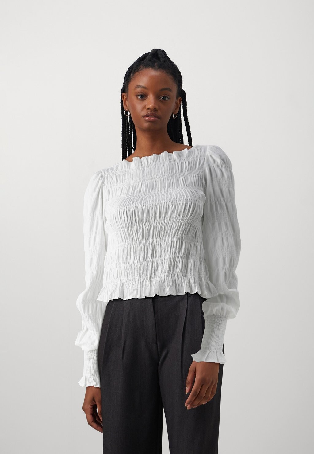 

Футболка с длинными рукавами Pcmoppi Smock Pieces, цвет cloud dancer