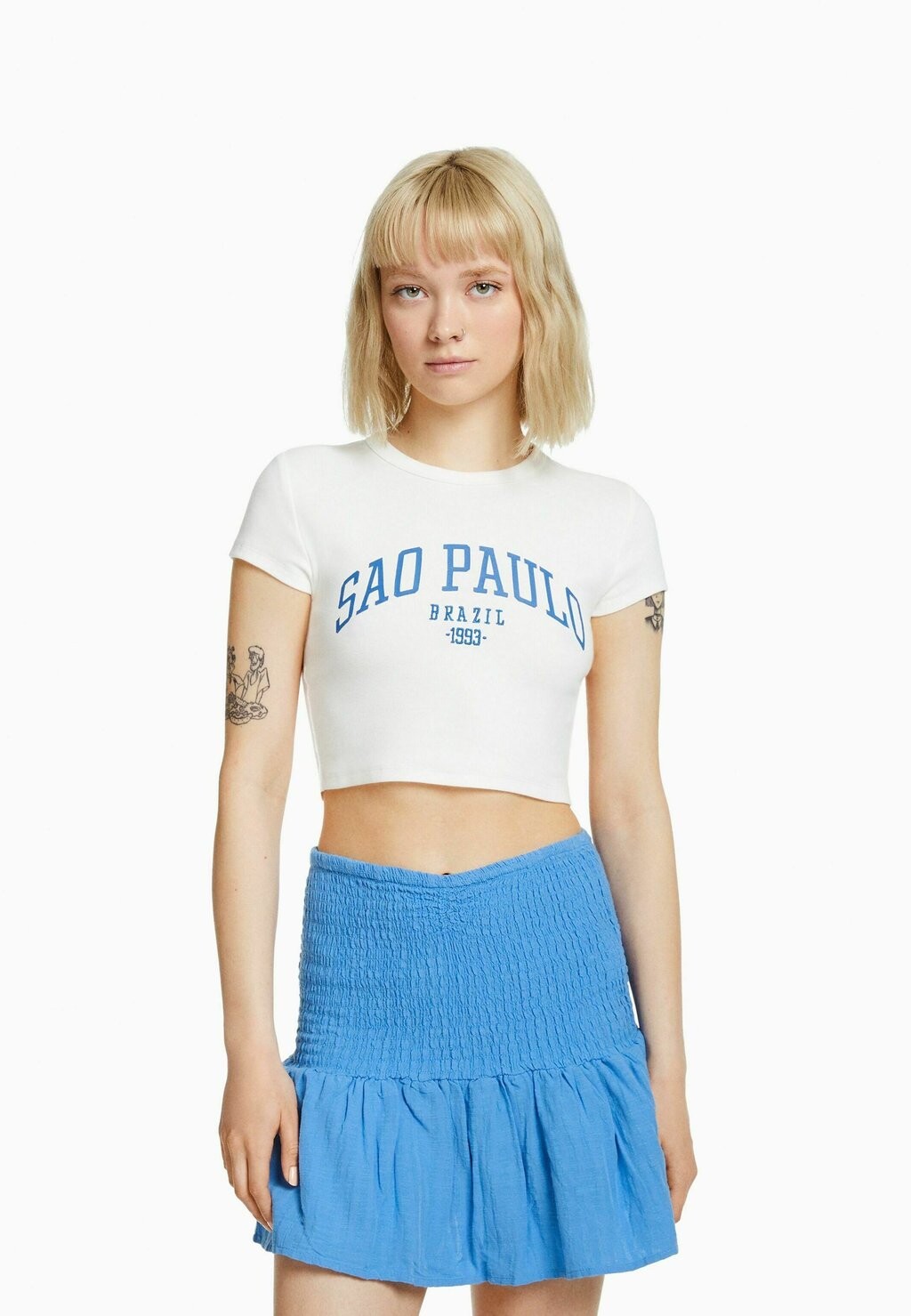 

Юбка А-силуэта Bershka, синий