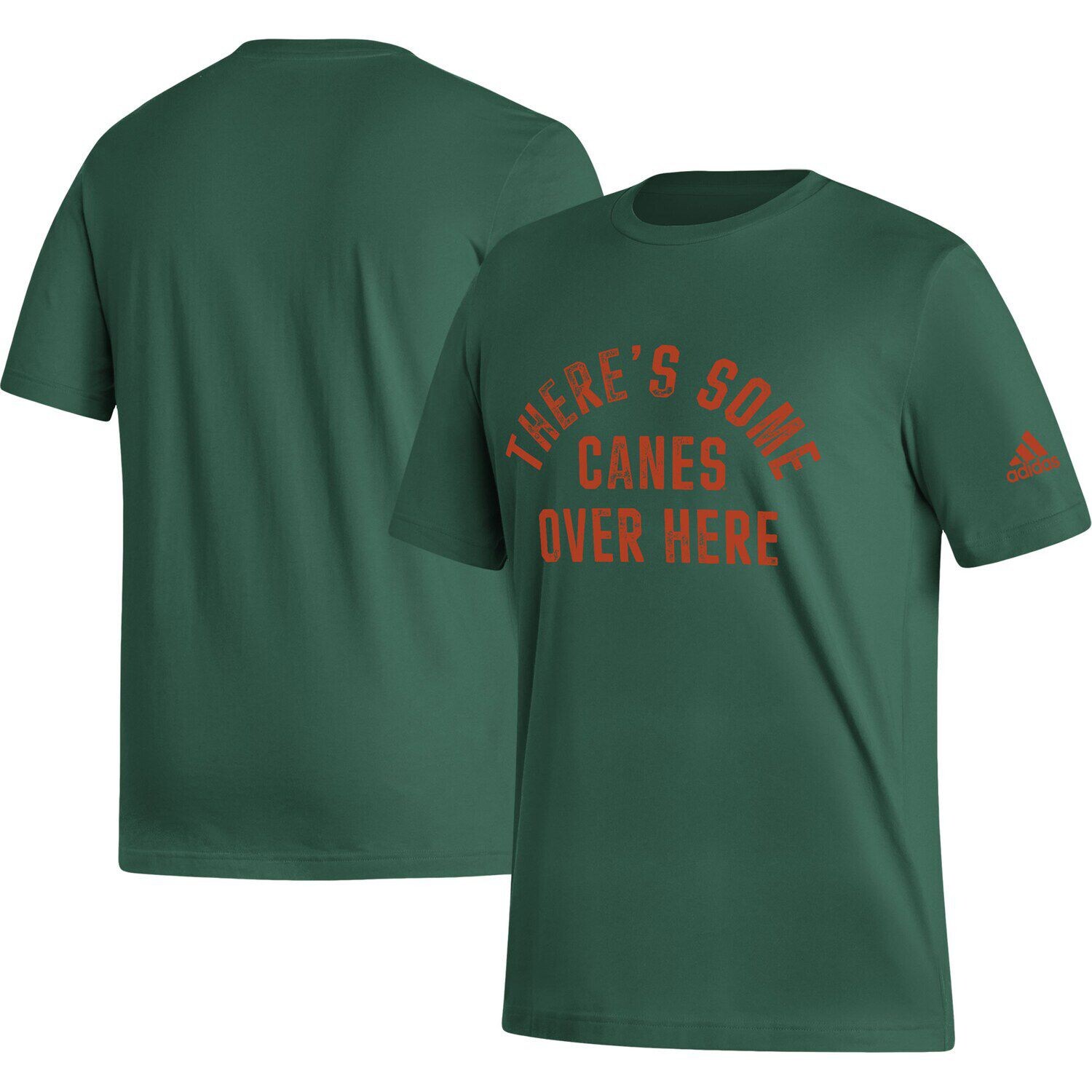 

Мужская зеленая футболка Miami Hurricanes Our Mantra Fresh adidas, Зеленый
