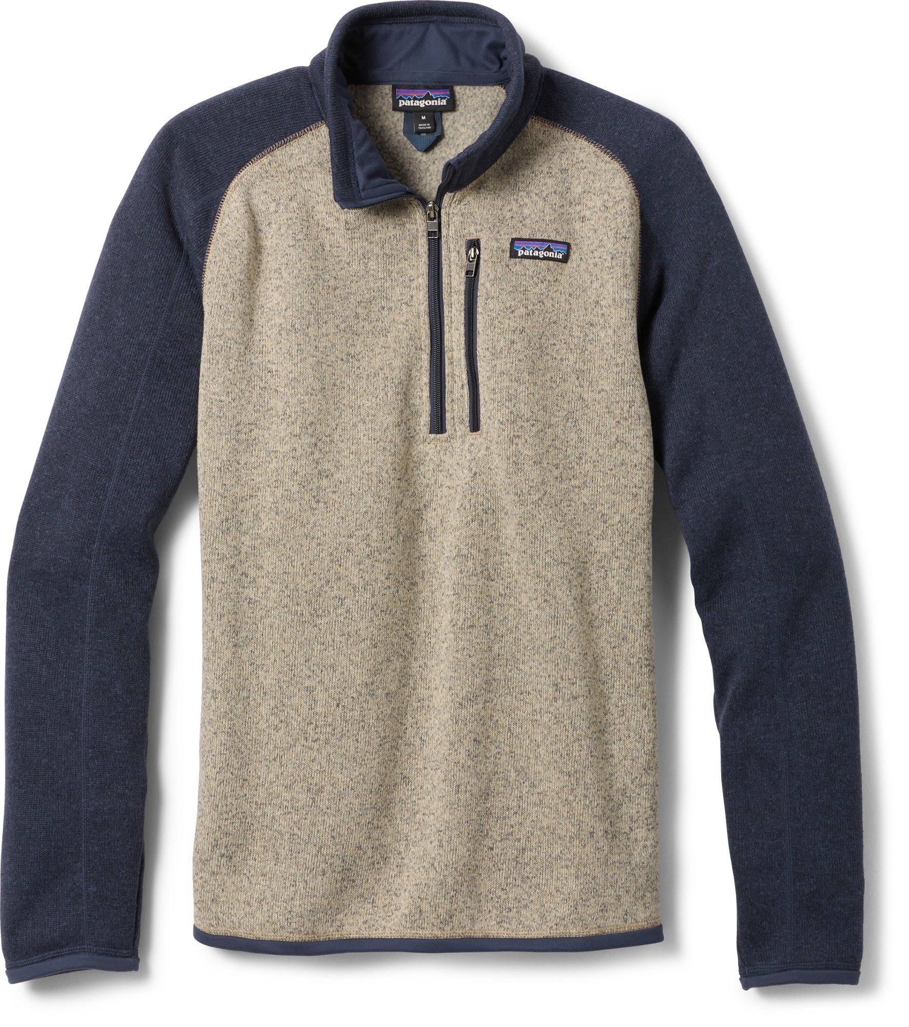 Флисовый пуловер Better Sweater с молнией в четверть — мужской Patagonia, хаки пуловер better sweater с молнией в четверть женский patagonia белый