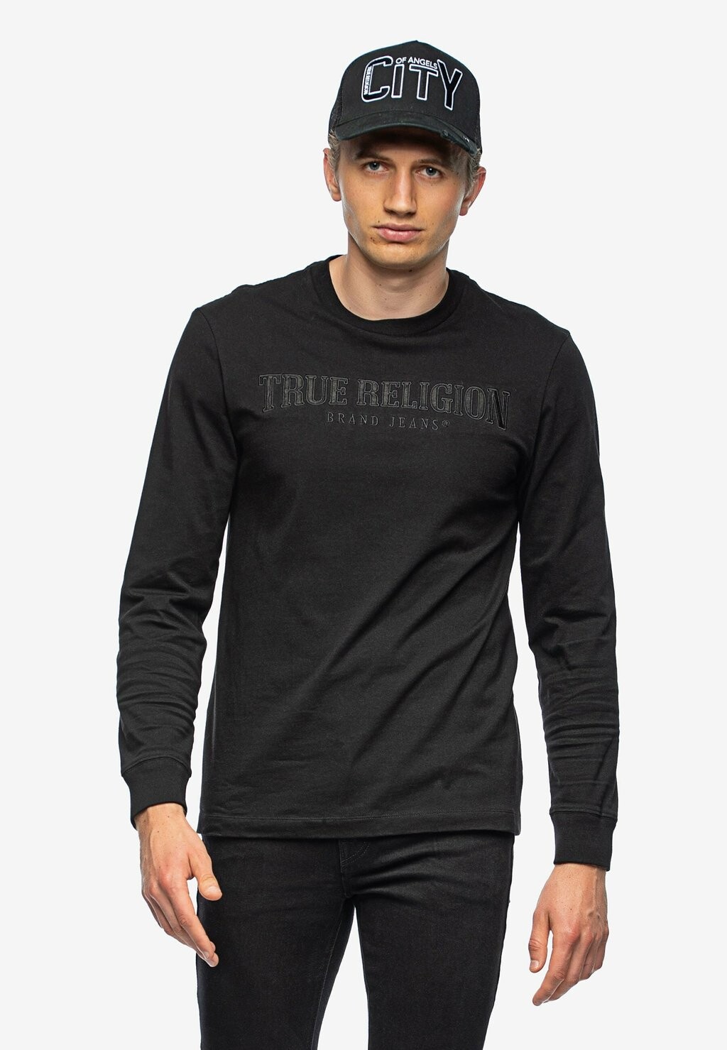 

Топ с длинными рукавами True Religion, черный