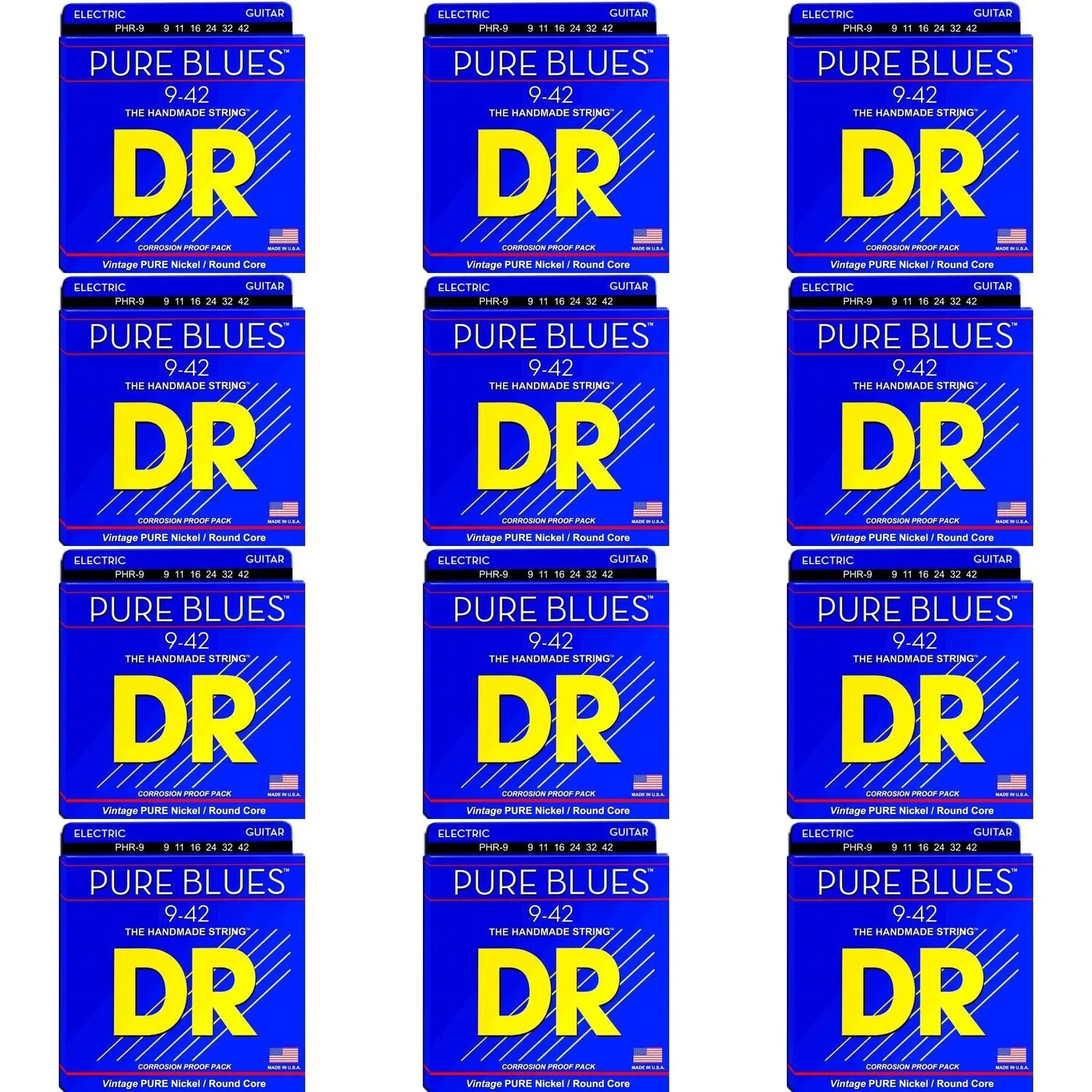 

Струны для электрогитары DR Strings PHR-9 Pure Blues Pure Nickel — .009-.042 Light (12 шт. в упаковке)