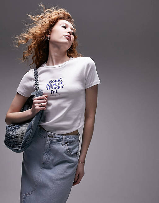 

Topshop замечательная белая детская футболка, Белый