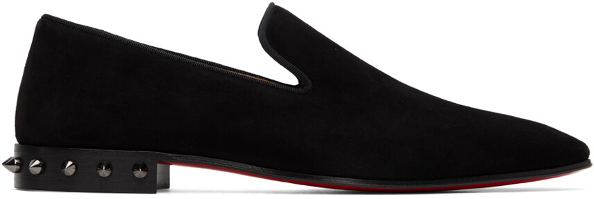 

Черные лоферы с принтом Christian Louboutin, Черный